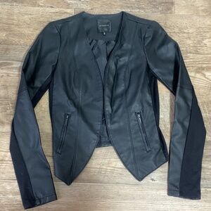 Black leather jacket